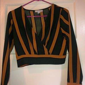 green & yellow striped long sleeve